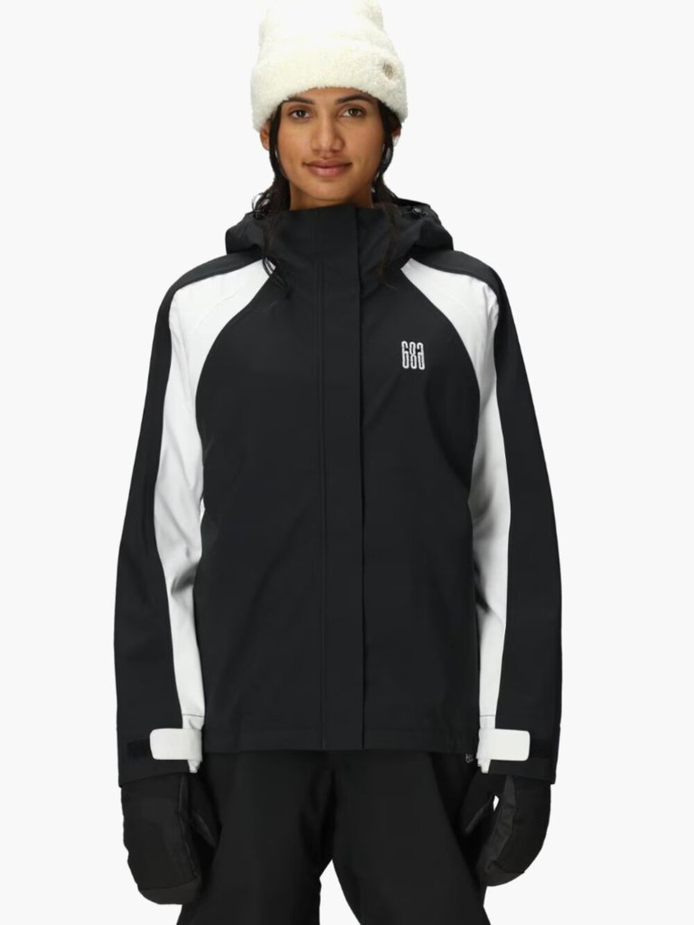 686 Women’s Hologram 20K Shell Ski Jacket Black White XS